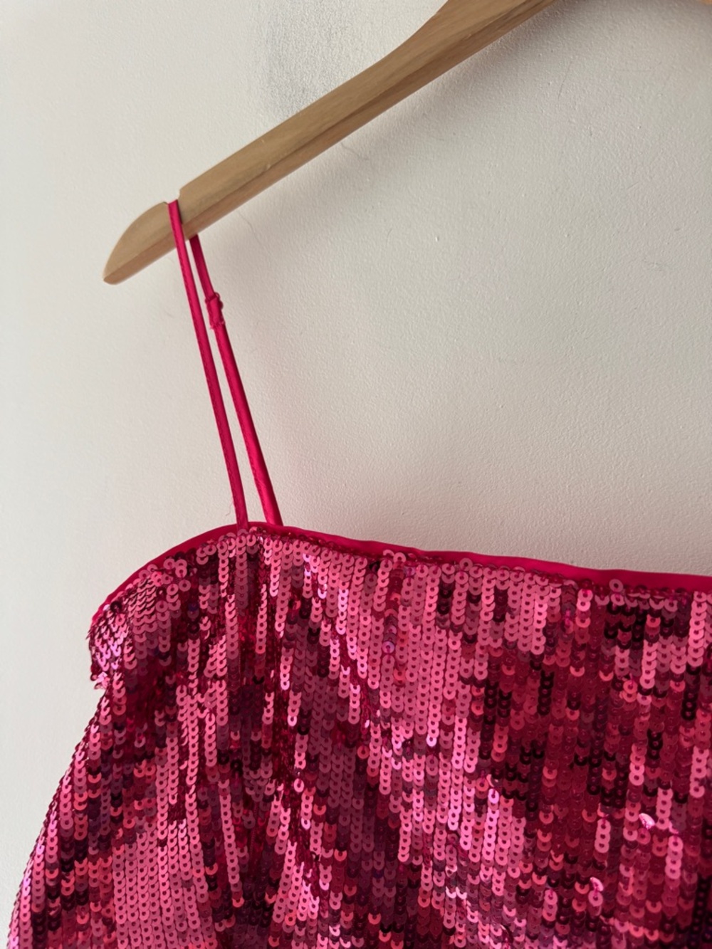 H&M Pink Sequin Bra Crop‎ Top - Picture 2 of 6
